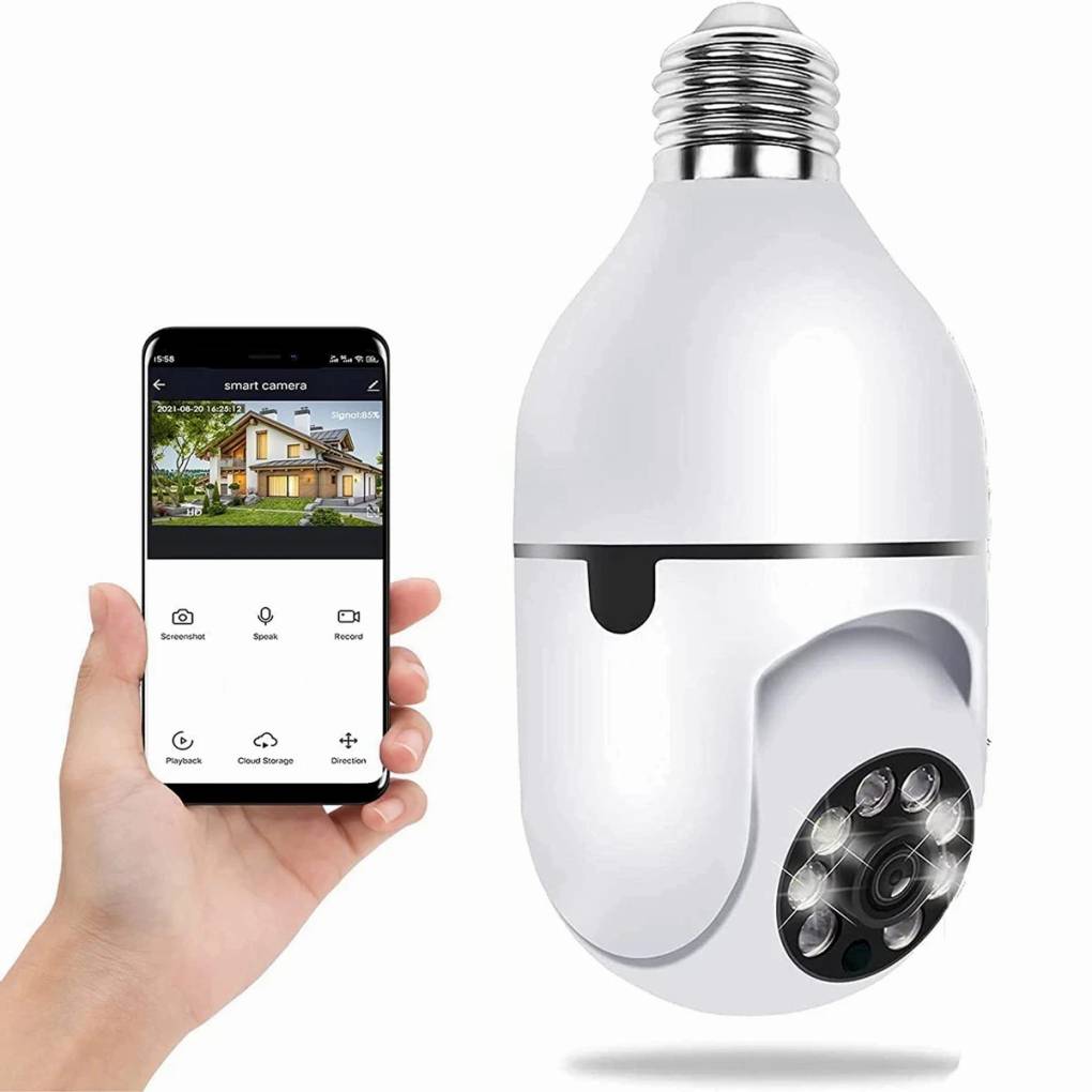V380 বাল্ব সিস্টেম 360° মুভিং WI-FI আইপি ক্যামেরা 24% Off SKU: BM0036